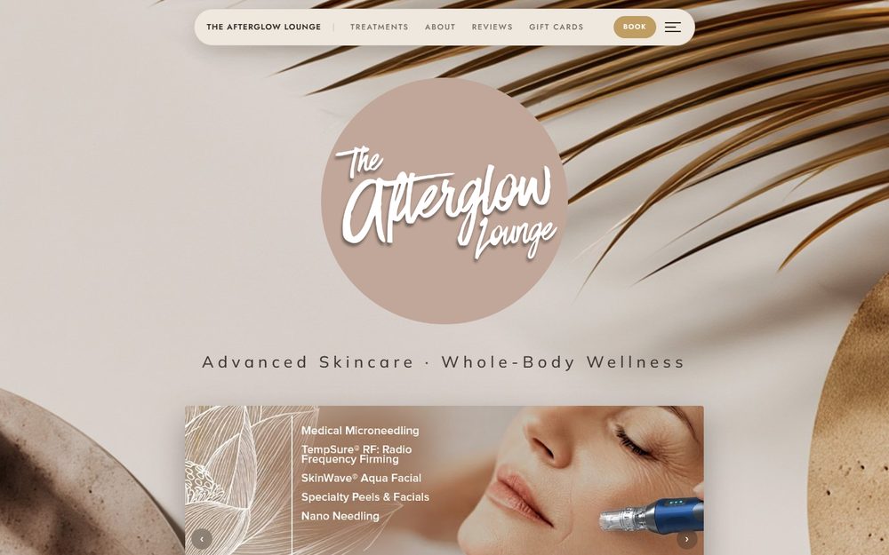 The Afterglow Lounge website, designed and built by Seth Dobie