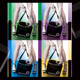 Freshology pop-art style handbag advertisement design