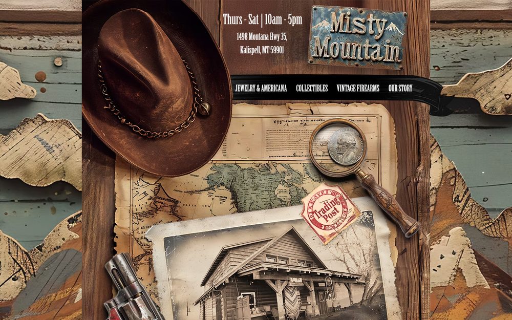 Misty Mountain Trading Post website, designed and built by Seth Dobie