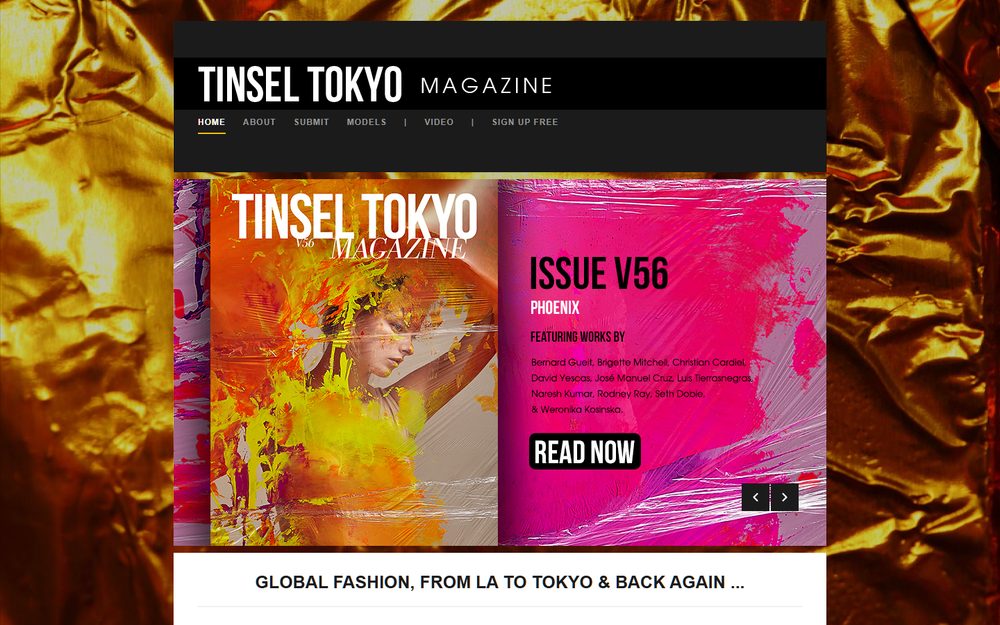 Tinsel Tokyo magazine website
